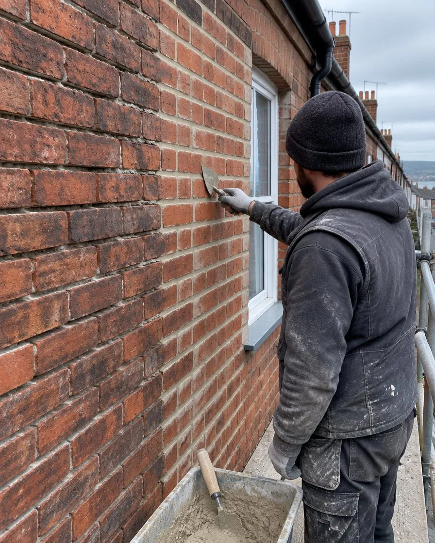 Brickwork and repointing in St Columb Major