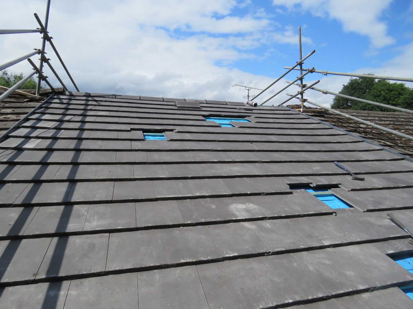 Natural slate roof repair in St Columb Major