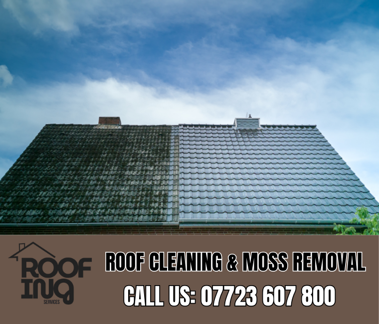 Roof cleaning and moss removal in St Columb Major